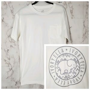 IVORY ELLA Men's Short Sleeve T-Shirt White Tee M